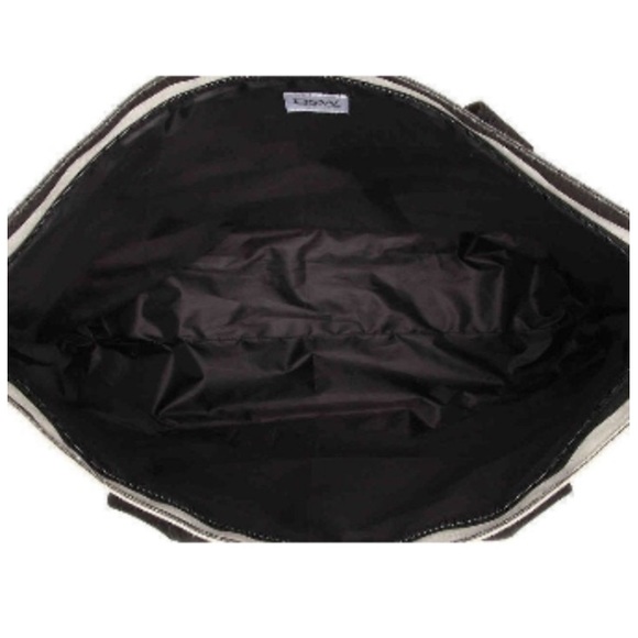 Black/White/Cognac Weekender Tote - NWT - Picture 4 of 7